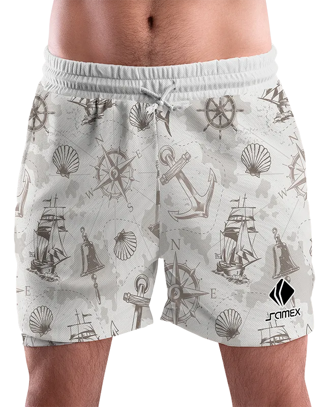 SHORT URBANO HOMBRE COD. 089 BLANCO - MAPA - BRUJULA
