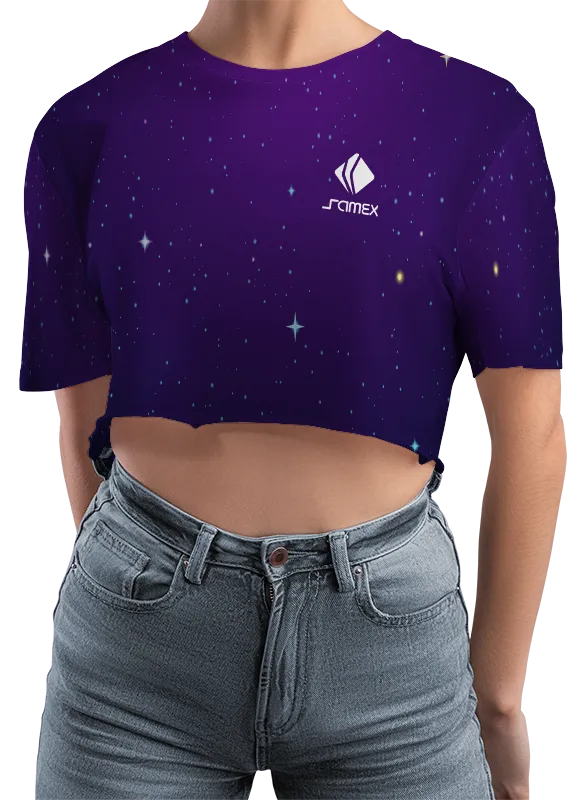 CROP TOP PERSONALIZADO CROP TOP MORADO - GALAXYA COD: 0051 .