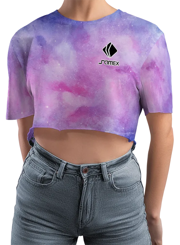 CROP TOP PERSONALIZADO CROP TOP MORADO - GALAXYA COD: 0055 .