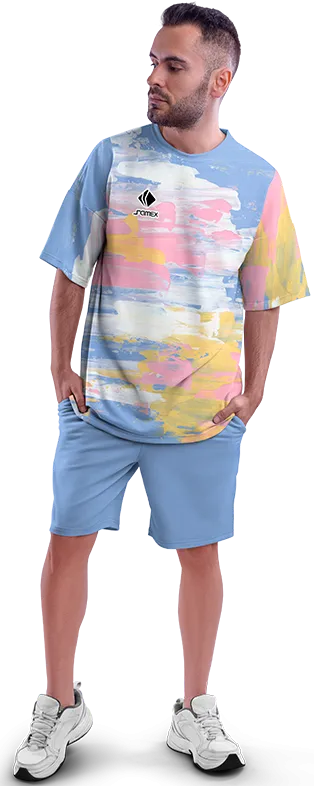 Polo Oversize Cod 0008 MULTICOLOR ACUARELA .