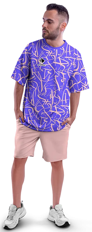 Polo Oversize Cod 0019 MORADO - LINEAS CREMAS .