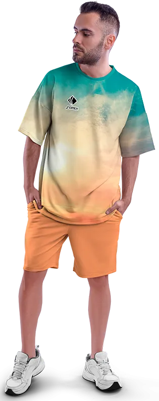 Polo Oversize Cod 0022 ESTAMPADO AMANECER .