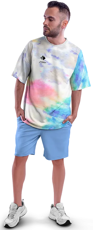Polo Oversize Cod 0023 COLORES ESTAMPADO TIE DYE .