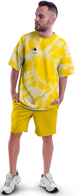 Polo Oversize Cod 0026 BLANCO - AMARILLO - ESTAMPADO TIE DYE .
