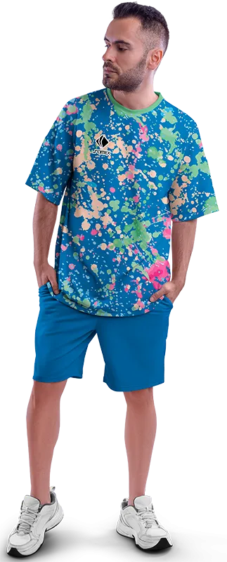 Polo Oversize Cod 0039 AZUL - SALPICADURAS .