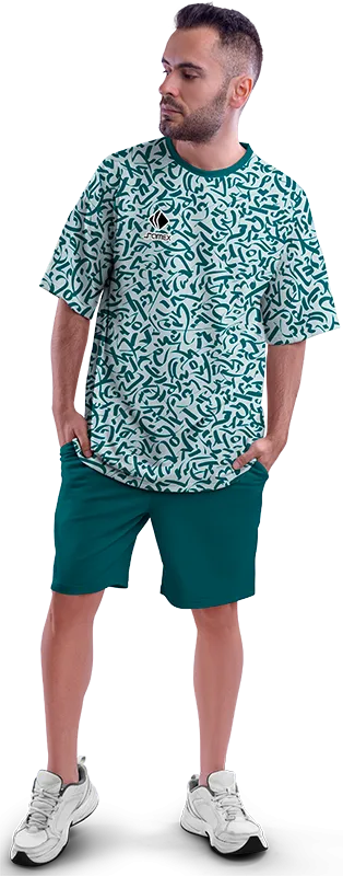 Polo Oversize Cod 0041 BLANCO LINEAS VERDES .