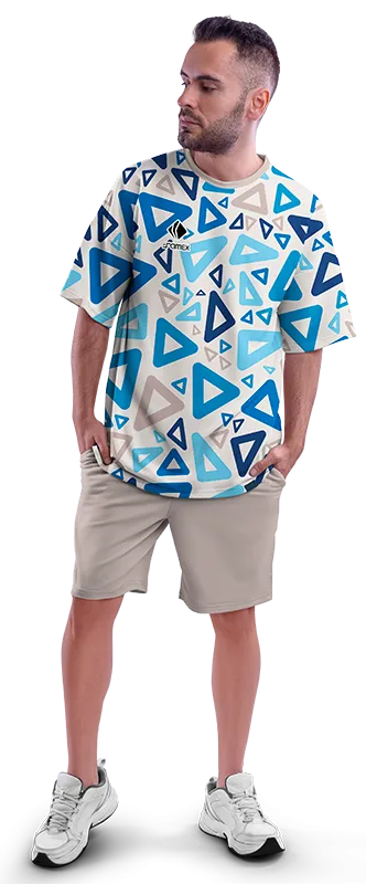 Polo Oversize Cod 0053 BLANCO - TRIANGULOS .
