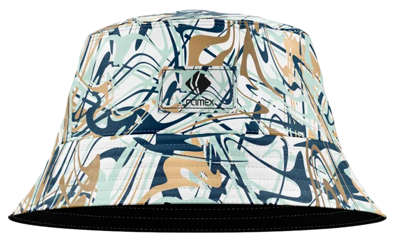 BUCKET HAT BLANCO - LINEAS COLORES COD: 0002 .