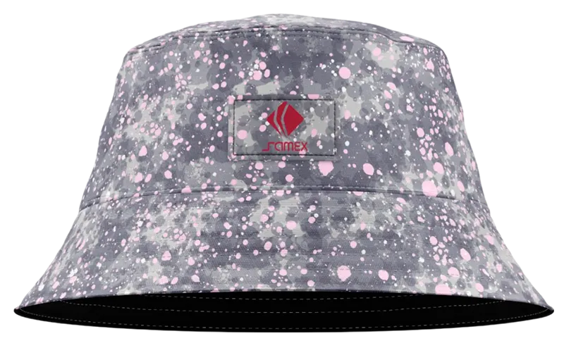 BUCKET HAT GRIS - PINTURA ROSADO COD: 0005 .