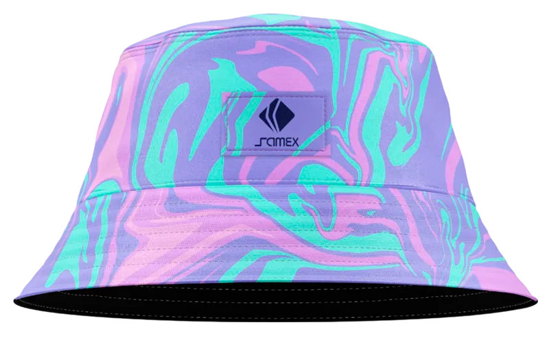 BUCKET HAT MORADO - MARMOL TURQUESA COD: 0013 .