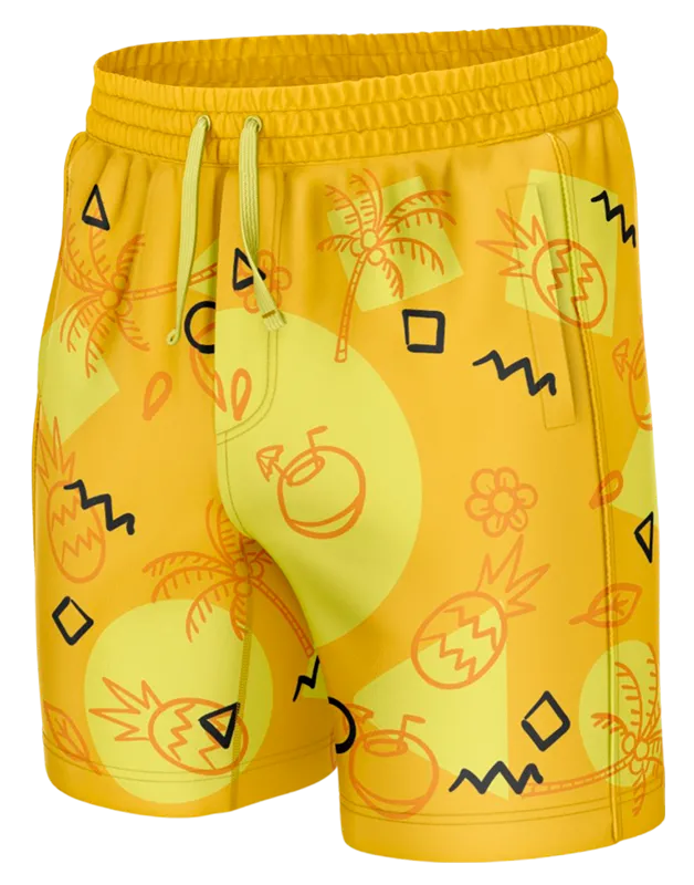 SHORT CORTO AMARILLO - DIBUJOS COD: 0012 .