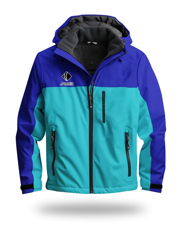 ChaquetasParka Corporativa azul y turqueza