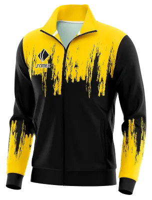 BUZO DEPORTIVO PERSONALIZADO BUZO ATLETICO DE MADRID CONCEPT NEGRO - AMARILLO - LINEAS COD: 0019 .