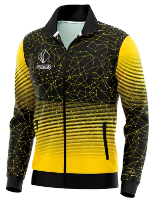 BUZO DEPORTIVO PERSONALIZADO BUZO UNIVERSITARIO KIT ALZHEIMER DAY 2020 NEGRO - AMARILLO - LINEAS COD: 0037 .