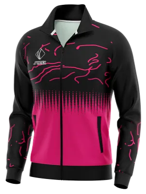 BUZO DEPORTIVO PERSONALIZADO BUZO AJAX LINE BRUSH CONCEPT ROSADO - NEGRO - LINEAS COD: 0051 .