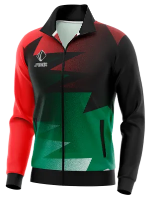 BUZO DEPORTIVO PERSONALIZADO BUZO VERDE - ROJO - NEGRO - ESTRELLA COD: 0073 .