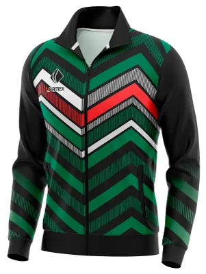 BUZO DEPORTIVO PERSONALIZADO BUZO MEXICO ADIDAS CONCEPT VERDE - NEGRO - ROJO - FRANJAS COD: 0078 .