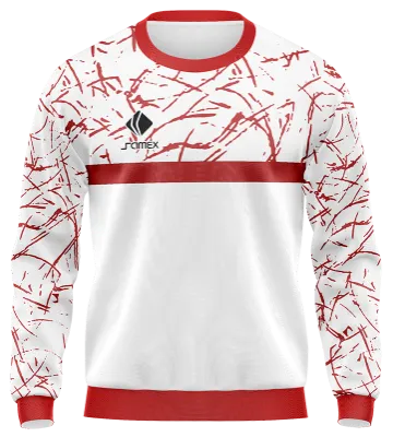 BUZO DEPORTIVO CUELLO REDONDO PERSONALIZADO BUZO ADIDAS LINE BRUSH CONCEPT BLANCO LINEAS ROJA COD: 0005 .