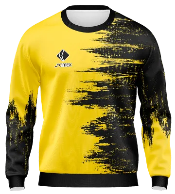 BUZO DEPORTIVO CUELLO REDONDO PERSONALIZADO BUZO GALATASARAY 2020-21 NEGRO - AMARILLO COD: 0028 .