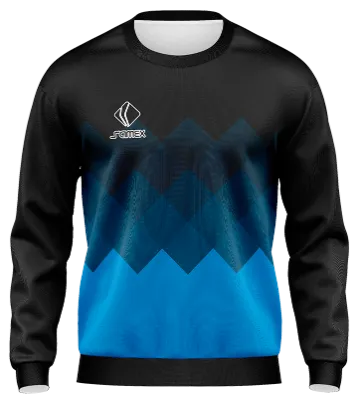 BUZO DEPORTIVO CUELLO REDONDO PERSONALIZADO BUZO REAL MADRID CONCEPT 2022-23 NEGRO - CELESTE - AZUL - ROMBOS COD: 0038 .