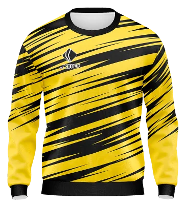 BUZO DEPORTIVO CUELLO REDONDO PERSONALIZADO BUZO BORUSSIA DORMUND AMARILLO - NEGRO - LINEAS COD: 0061 .