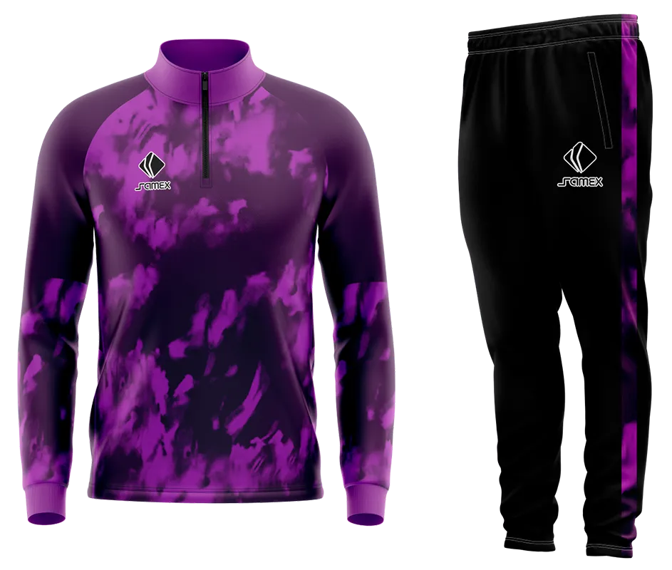 Conjunto Buzo Medio Cierre Cuello Alto PARIS SAINT GERMAIN MORADO COD 33