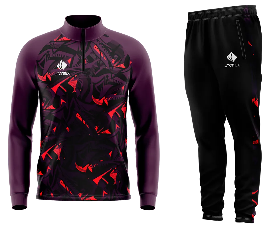 Conjunto Buzo Medio Cierre Cuello Alto ARSENAL 2022NEGRO - MORADO -ROSADO COD 43