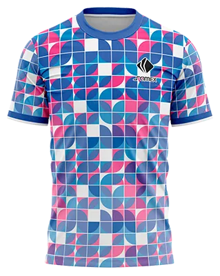 Camisetas Running Cod 0045 BLANCA CIRCULOS - CUADROS - CELESTE - AZUL -ROSADO .