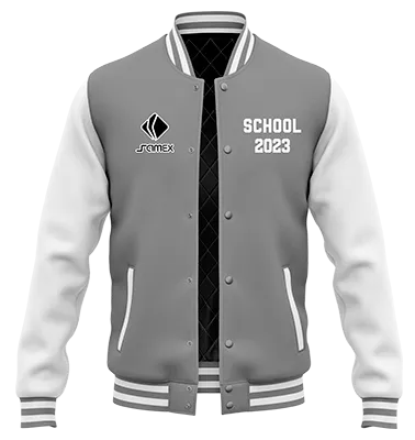 ChaquetaCasacas Promocion Cod 0020 CHAQUETA GRIS CON MANGAS BLANCAS .