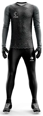 Conjunto Futbol Arqueros Cod 0026 CAMISETA GRIS CON LINEAS NEGRAS .