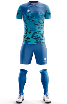 Conjunto Futbol Cod 008 Zhouka Vector Personalizado truquesa - celeste - negro - figuras .