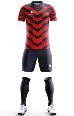 Conjunto Futbol Cod 0063 TIBURONES ROJOS VERACRUZ 18-19 AZUL- ROJO -FRANJAS .