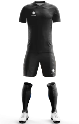 Conjunto Futbol Cod 0129 Corinthians 22-23 negro - plomo- exagonales .