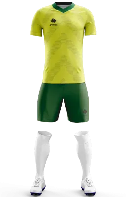 Conjunto Futbol Cod 0164 PALMEIRAS KIT PORTERO 2022-23 amarillo - verde - franjas .