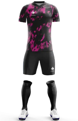 Conjunto Futbol Cod 0169 Camiseta de Entrenamiento PSG 2020-2021 negro - fucsia-manchas .