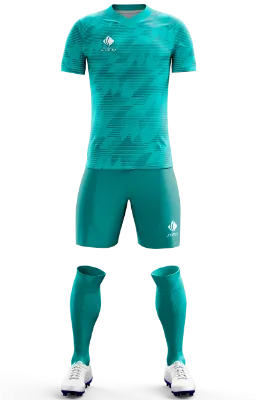 Conjunto Futbol Cod 0176 Camiseta Adidas ALEMANIA 2018-19 turquesa - lineas .