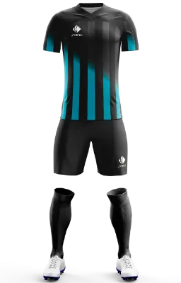 Conjunto Futbol Cod 0188 Argentina Designs Concept Degarde 2021 negro - celeste - plomo - franjas .