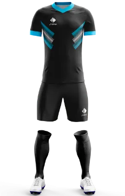 Conjunto Futbol Cod 0192 ARGENTINA VISITA 2018 negro - azul -celeste - plomo- blanco - lineas .
