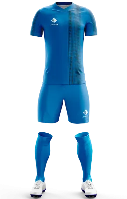 Conjunto Futbol Cod 0197 COLOMBIA VISITAS 2018 azul-lineas-rombos .