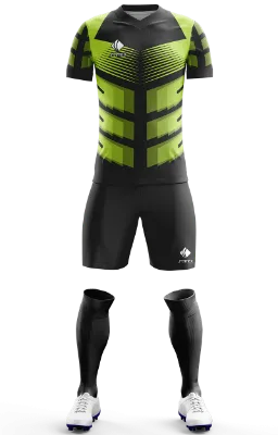 Conjunto Futbol Cod 0223 Camiseta Arquero Rinat verde - negro - franjas .