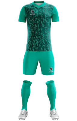 Conjunto Futbol Cod 0278 ARABIA SAUDITA QATAR 2022 verde-turquesa-lineas .