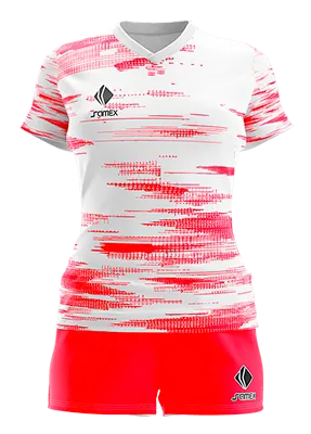 CONJUNTO DEPORTIVO VOLEY PERZONALIZADO CONJUNTO RB LEIPZIG 2021-22 BLANCO - ROJO COD: 0003 .
