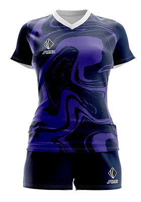 CONJUNTO DEPORTIVO VOLEY PERZONALIZADO CONJUNTO SOUNDERS FC MORADO ACUARELA COD: 0005 .