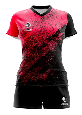 CONJUNTO DEPORTIVO VOLEY PERZONALIZADO CONJUNTO TOTTENHAM GRUNGE ROSE CONCEPT ROSADO - NEGRO COD: 0025 .