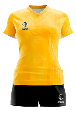 CONJUNTO DEPORTIVO VOLEY PERZONALIZADO CONJUNTO BRASIL CRISTO REDENTOR CONCEPT AMARILLO - CRISTO COD: 0036 .