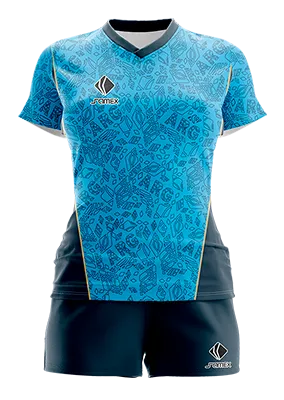 CONJUNTO DEPORTIVO VOLEY PERZONALIZADO CONJUNTO ARGENTINA AZUL - CELESTE - LETRAS COD: 0057 .