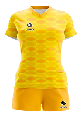 CONJUNTO DEPORTIVO VOLEY PERZONALIZADO CONJUNTO BARCELONA ENTRENAMIENTO 2017 II AMARILLO - NARANJA - EXAGONO COD: 0059 .