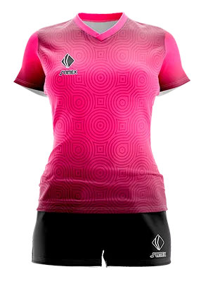 CONJUNTO DEPORTIVO VOLEY PERZONALIZADO CONJUNTO JUVENTUS EDITION III ROSADO - NEGRO COD: 0083 .