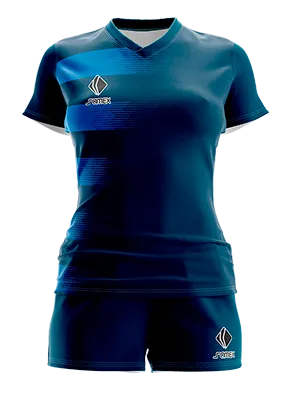 CONJUNTO DEPORTIVO VOLEY PERZONALIZADO CONJUNTO ESTADOS UNIDOS AZUL Y CELESTE - FRANJAS COD: 0090 .