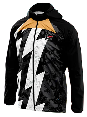 CORTAVIENTO DEPORTIVO PSG CONCEPT 2023 BLANCO GRUNGE NEGRO - RAYO cod: 0109 .
